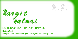 margit halmai business card